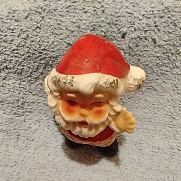 Vintage Enesco Ceramic Bowling Santa Claus 1950s Christmas Salt Shaker - Picture 8 of 16